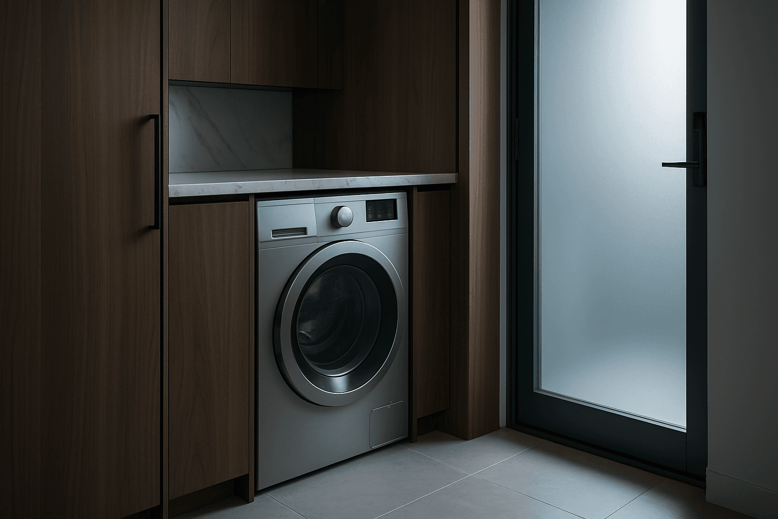 Bosch washing machine in a Metro Vancouver laundry room