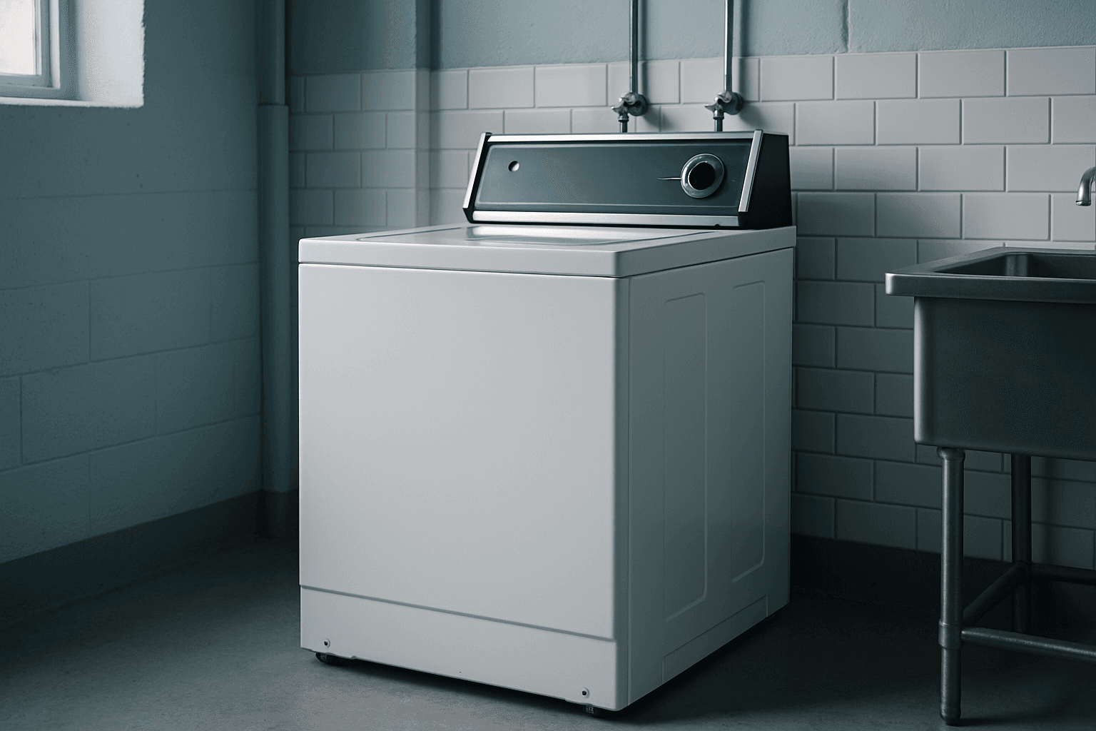Maytag washing machine in a Metro Vancouver laundry room