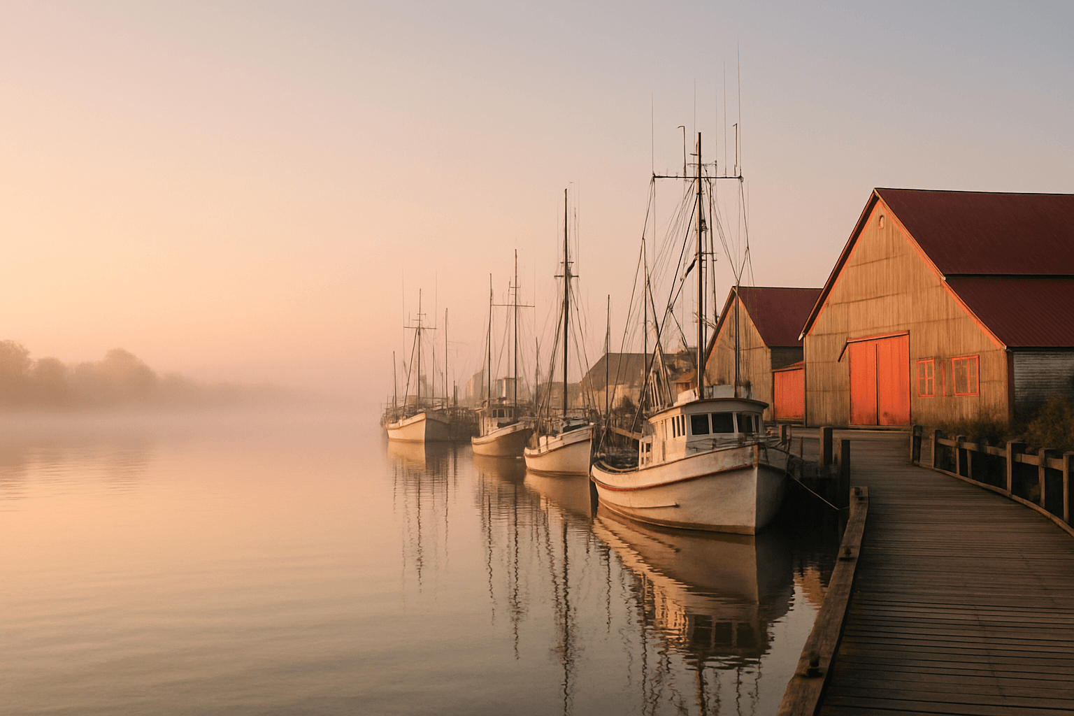 Steveston fishing village waterfront — Richmond, BC